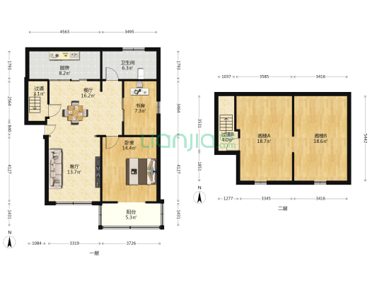 华伦商城 2室2厅1卫 89平方