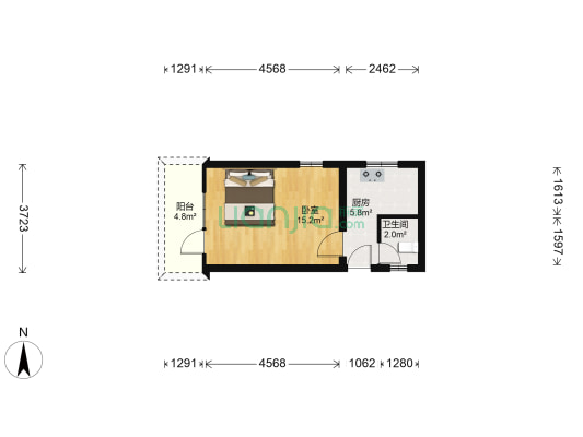 东诸安浜路158弄 1室0厅1卫 32平方