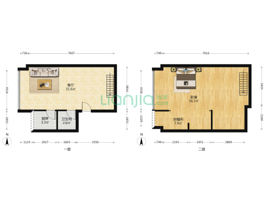 中鸿国际城 1室1厅1卫 61平方