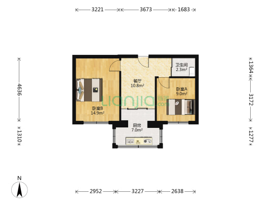 永春H区 2室1厅1卫 60平方