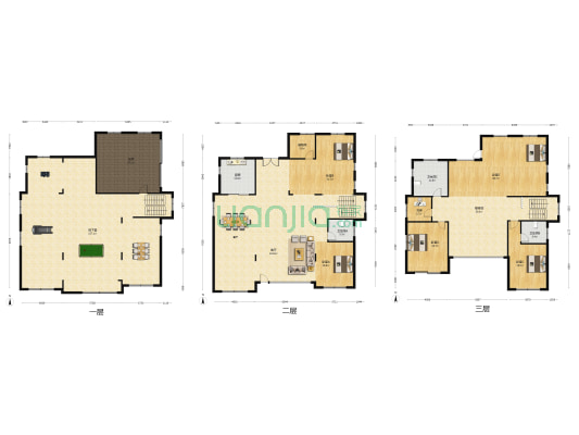 金爵别墅 6室1厅3卫 566平方