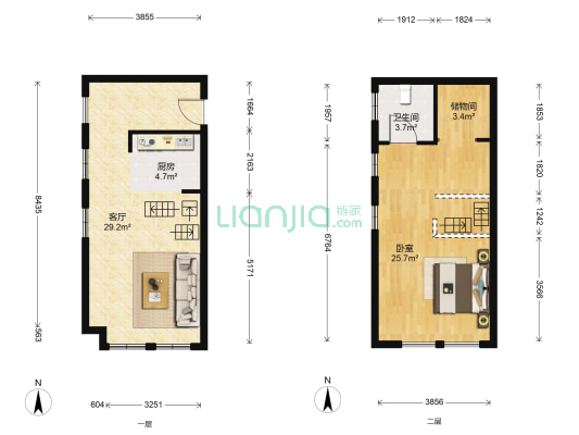 六维极景 1室1厅1卫 51平方