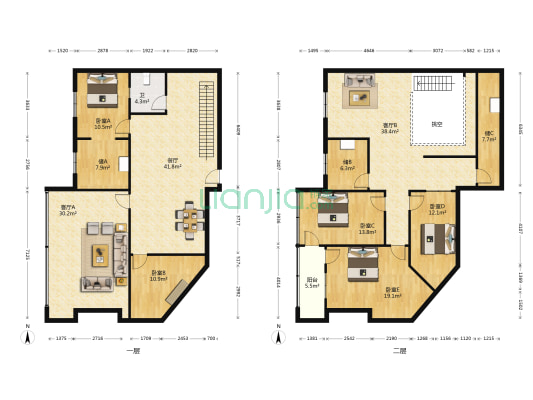 长沙文化广场 5室3厅1卫 262平方