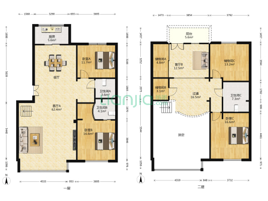 巴黎世家 3室2厅3卫 190平方