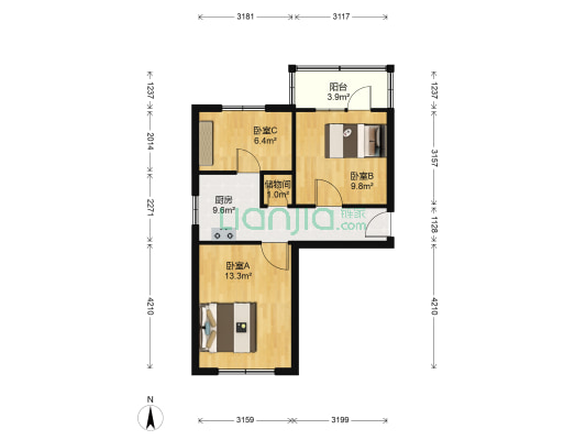 北斗街（寺儿沟商圈） 3室0厅0卫 52平方