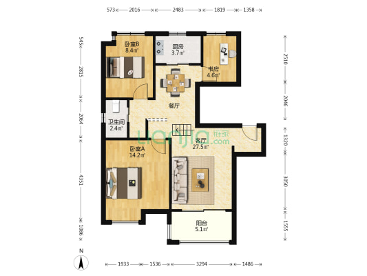 万业梦立方 3室1厅1卫 81平方