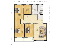 单位房  公摊面积少 *大面积 住着舒适难得的好户型-涿州华阳建行小区户型图