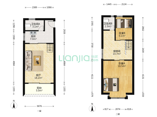 凯悦华庭 2室1厅2卫 49平方