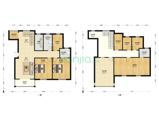 御景湾 4室2厅3卫 125平方