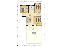 一层带院 东边户 精装修 眀厨卫 主卧转角窗 满二-涿州鹏渤印象城牛津花园户型图