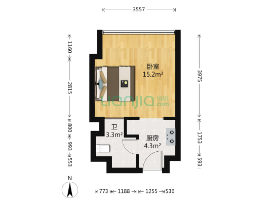 联盛天连天 1室0厅1卫 36平方