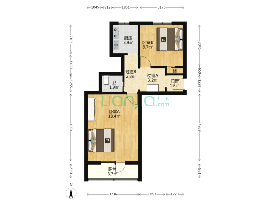 教育街 2室0厅1卫 60平方