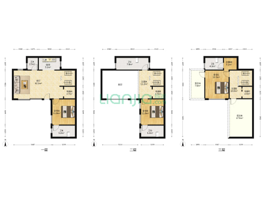 弘阳博爱湖一號 3室1厅5卫 251平方
