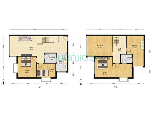 小河口新村苑 4室1厅2卫 118平方