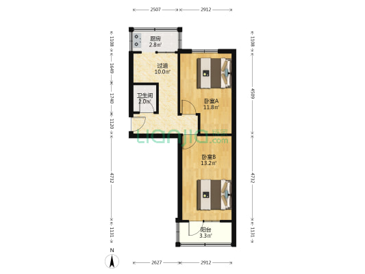 新开街西二巷 2室0厅1卫 49平方