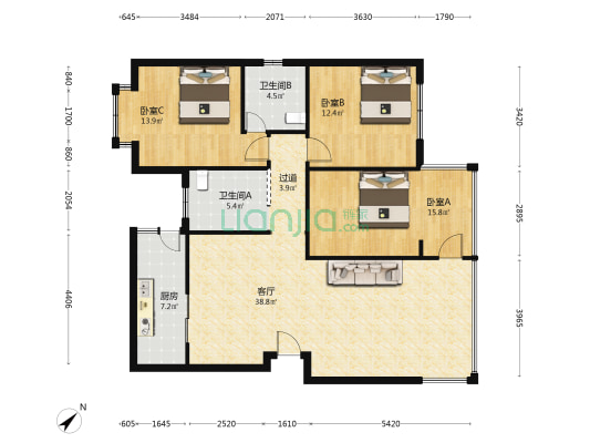 瑞和上院 3室1厅2卫 119平方