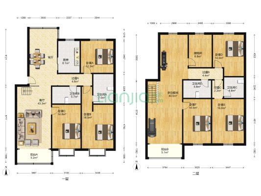 青云阁小区 7室1厅4卫 140平方