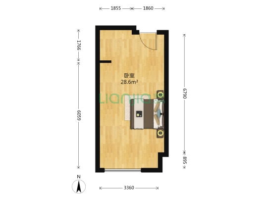 亚洲大厦 1室0厅0卫 46平方