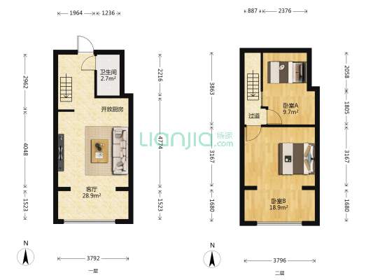 太仓月星公馆 2室1厅1卫 50平方