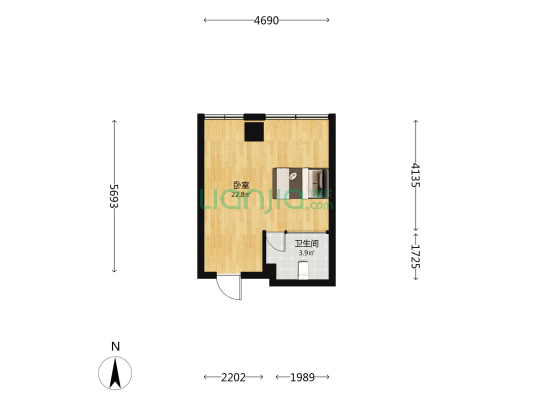 双龙·逸品 1室0厅1卫 36平方