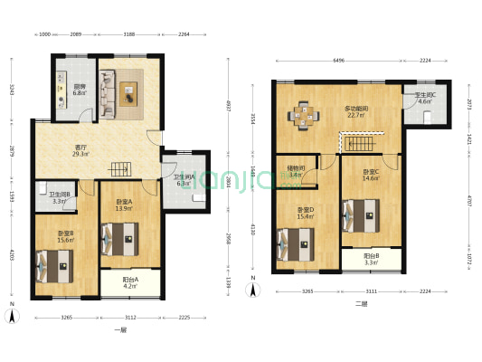 仁安街1号 5室1厅3卫 97平方