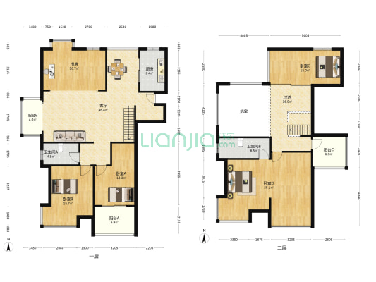 瑜憬湾 5室1厅2卫 224平方