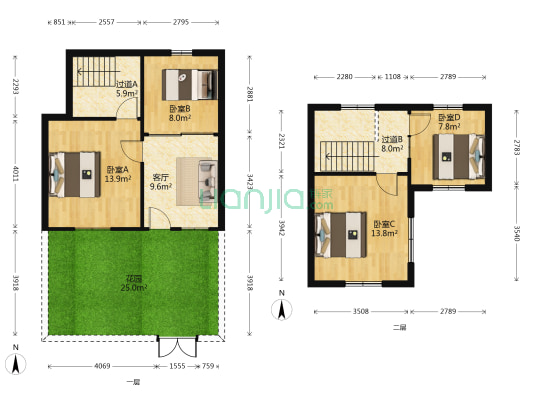 凤凰山路86号 4室1厅0卫 100平方
