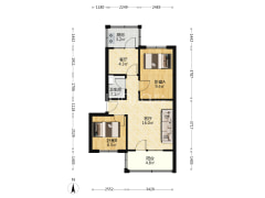 ：房子满五唯一税费只需几千元 简单装修 社区位置好-涿州范阳水电小区户型图