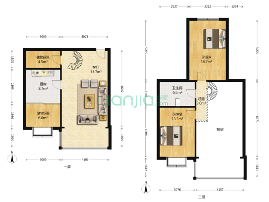 大众·国际 2室1厅1卫 93平方