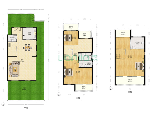 南长安花园 3室1厅4卫 400平方