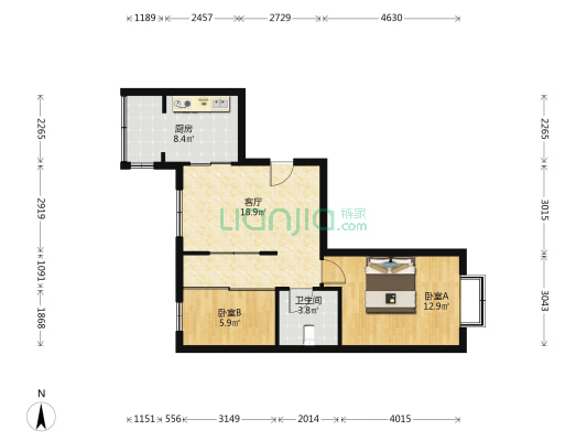 昆华里 2室1厅1卫 66平方