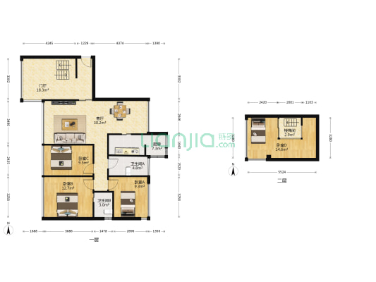 槟城西岸 4室1厅2卫 89平方