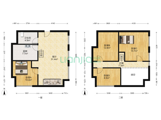 文一春风里 4室1厅1卫 97平方