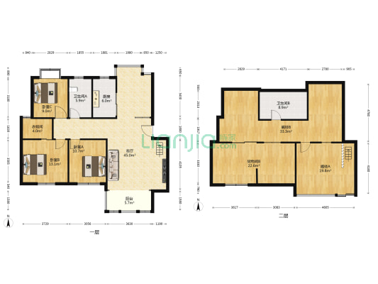 奥体清华苑 3室1厅2卫 143平方