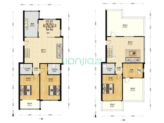 锦绣文苑 4室2厅3卫 194平方
