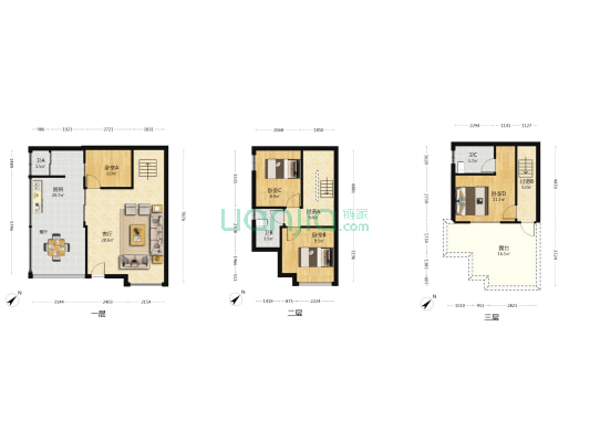 雅居乐灏湖居 4室1厅3卫 98平方