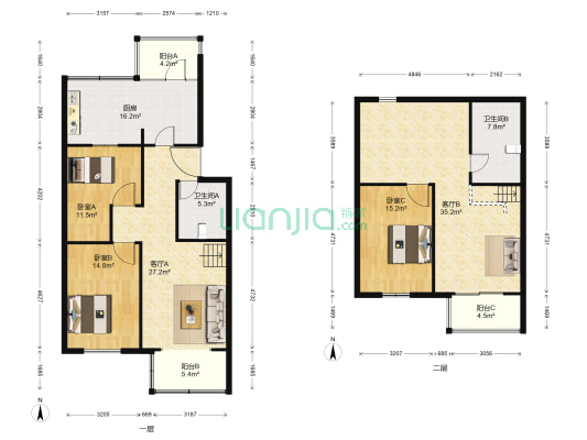 汇光西里 3室2厅2卫 124平方