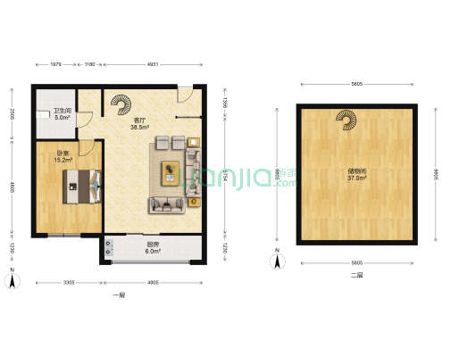 都旺新城菊芳园 1室1厅1卫 80平方