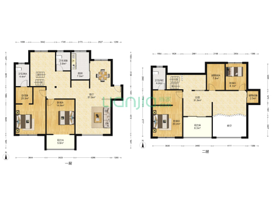 东方海悦花园 4室1厅3卫 207平方