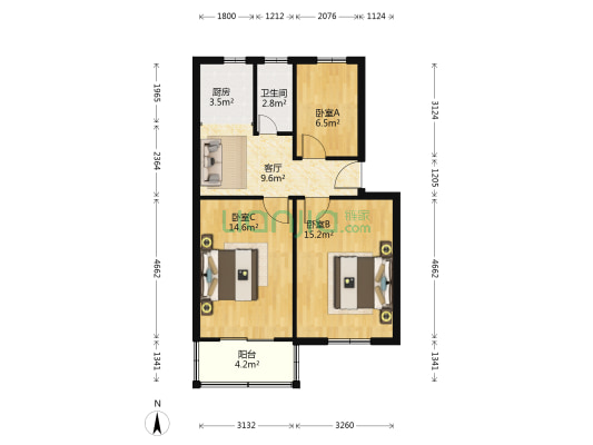 雨花新村四村 3室1厅1卫 70平方