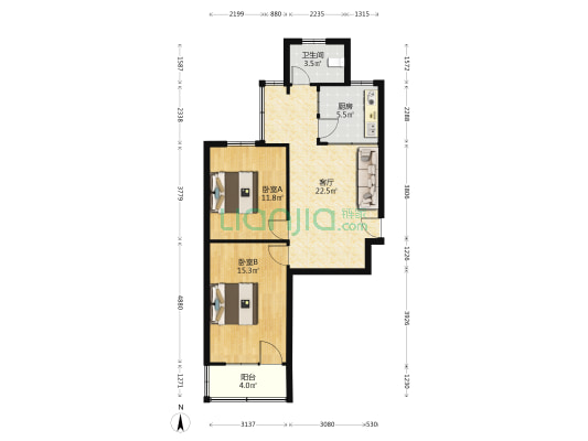 颍西办农行家属院 2室1厅1卫 77平方