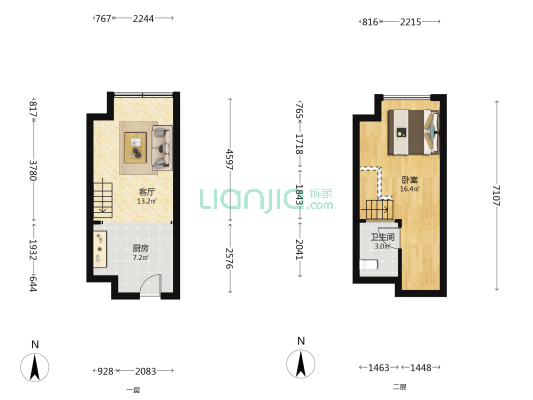 招商碧桂园依云四季 1室1厅1卫 34平方