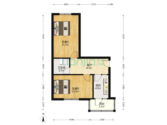 通达小区 2室1厅1卫 60平方