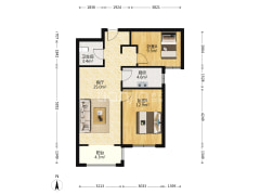 高铁东站 牛津花园简单装修两居 全天采光-涿州鹏渤印象城牛津花园户型图