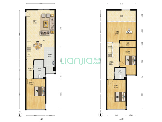 宁欣苑 4室1厅2卫 152平方