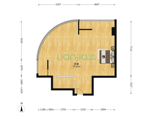 希尔顿欢朋公寓美墅 1室0厅0卫 88平方