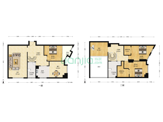 海悦公寓 4室2厅2卫 85平方