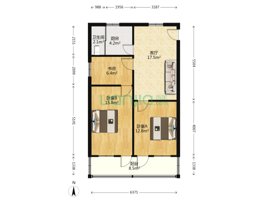 前庙巷散盘 3室1厅1卫 79平方