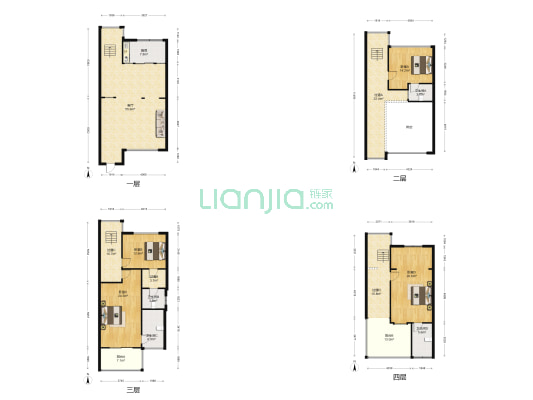 绿洲山语东区 4室1厅4卫 176平方