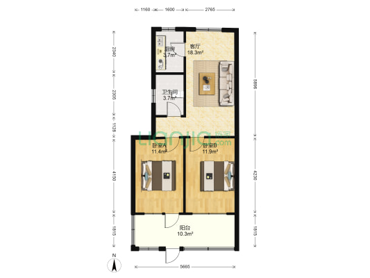 运管处家属院 2室1厅1卫 67平方